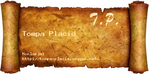 Tompa Placid névjegykártya